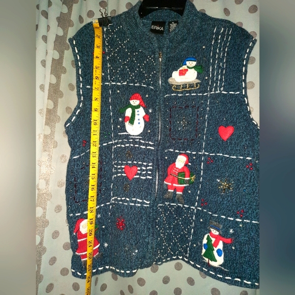Erika Holiday Sweater Vest XL - Picture 4 of 5